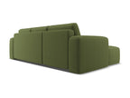 Left-hand corner sofa bed in chenille fabric - bottle green - Dekonao UAQZ32328