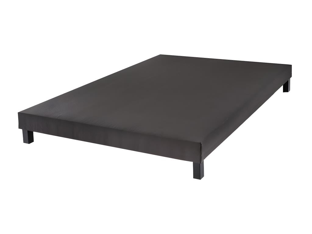 Nobellea BEDDING - Nobellea upholstered bed base 140x190 cm - 13 cm thick - Anthracite grey, legs not included GGDP48506