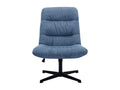 Dekonao WJRM06910 blue mottled fabric swivel armchair