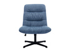 Dekonao WJRM06910 blue mottled fabric swivel armchair