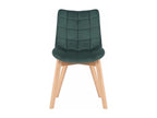Dining chair - Velvet / Black - Green - Passaic VWHC57462