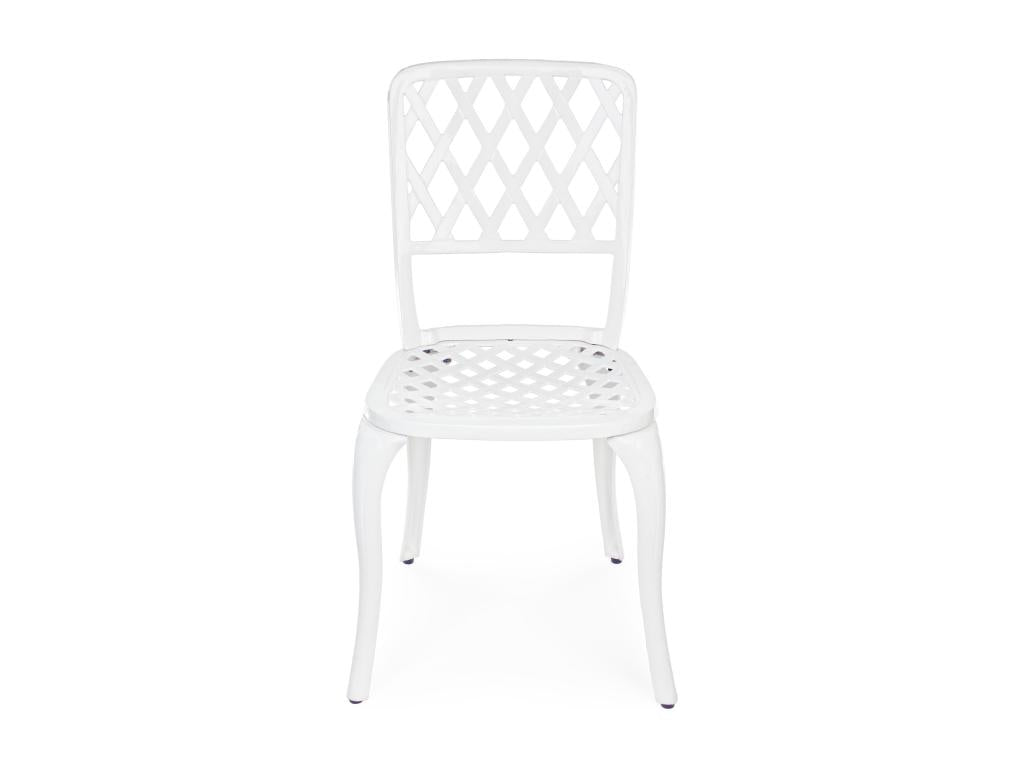 Dekonao White Aluminium Garden Chair - Set of 2 OFFT64021
