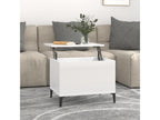 Coffee table, glossy white, 60x44.5x45 cm, engineered wood, LLUI12743