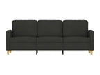 3-seater sofa, black, 180 cm, fabric, UDQE45509