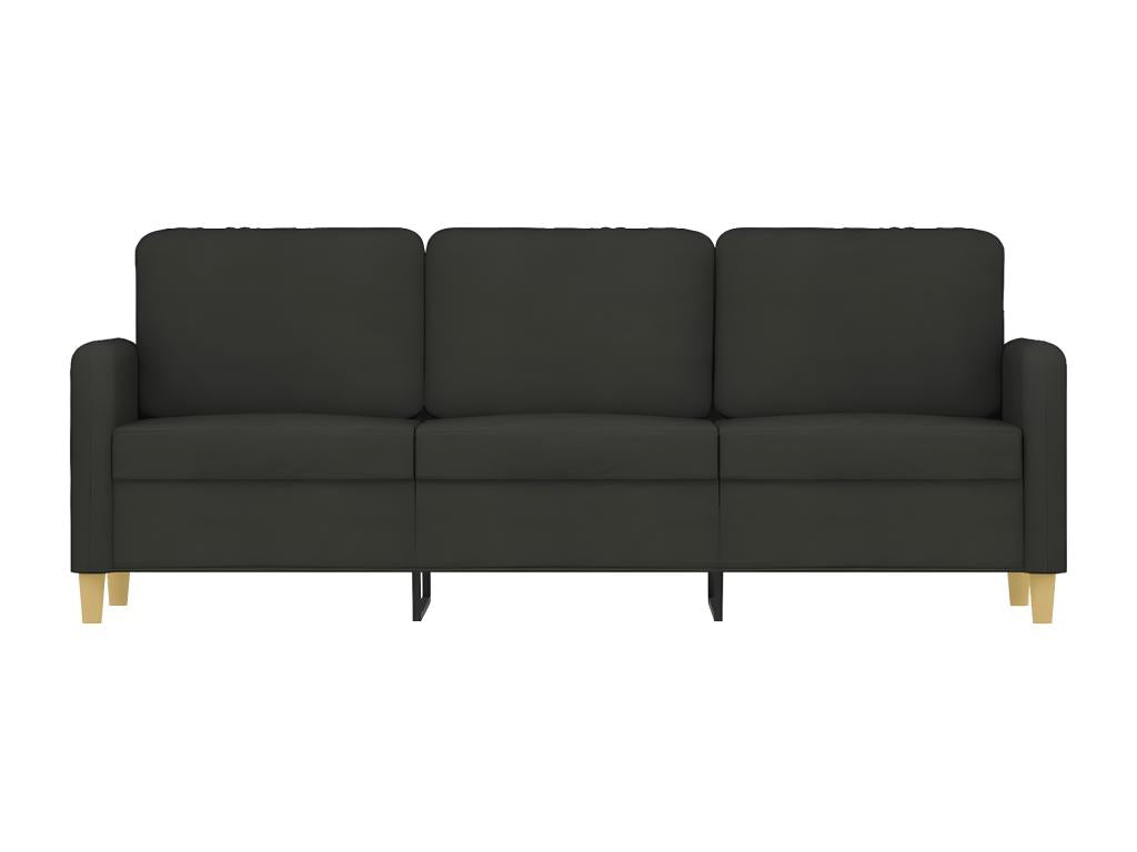 3-seater sofa, black, 180 cm, fabric, UDQE45509
