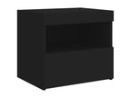Bedside table with Ligniva LED light, black, 50x40x45 cm QYDV82259