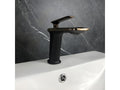 Black/Rose Gold Basin Mixer Tap - Dekonao ZFRK59894
