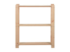 3-tier storage shelf, brown wood, 80x28.5x90 cm, 02 0000656 EQZE74316