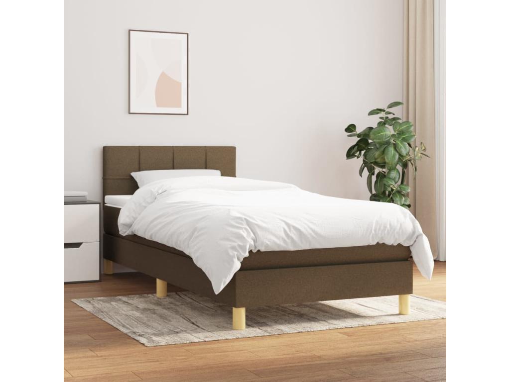 Dekonao bed base with mattress, dark brown, 90x190 cm, EZRX74822