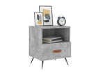 2pcs bedside tables, concrete grey, 40x35x47.5cm, engineered wood XTJE35254