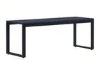 Garden bench 120.5cm PS panel Black KUGF66264
