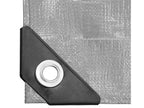 Waterproof PE tarpaulin cover with eyelets 6x10 m 180 g/m² grey BFGE91406