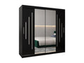 Dekonao 1 Sliding Door Wardrobe 200/200/62 2 Doors Black/Black DLLO50954
