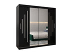 Dekonao 1 Sliding Door Wardrobe 200/200/62 2 Doors Black/Black DLLO50954