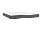 Upholstered bed base and mattress, dark grey, 180x200cm, velvet, KUNN01230