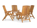 5-piece solid teak wood garden furniture set RROL91988