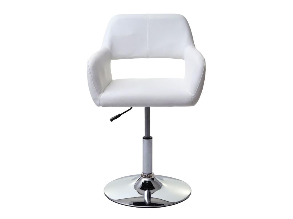 Dekonao-A50 III dining chair, white with chrome metal legs GHFY04646