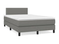 Dekonao bed base with LED mattress, dark grey, 120x190 cm, fabric QPOX19994