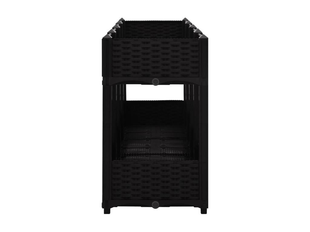 Raised bed planter, black, 160x40x71 cm, 02 0000923 RAJJ23236