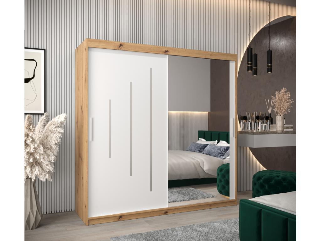 Nobellea 2 Sliding Door Wardrobe 200/200/62 2 Doors Nobellea/White WMNA89624