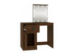 Dressing table with LED, brown oak, 90x50x132.5cm, engineered wood, YEMX60740