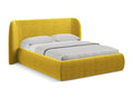 Chenille fabric storage bed 180x200 - mustard - Dekonao HXCP88478