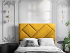 Ligniva - Ligniva Headboard 180x120cm in Yellow Velvet - 180x8x120cm TMIL68891