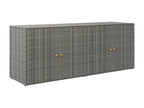 Garden storage cabinet, grey, 198x55.5x80 cm, woven resin, SVAX67827