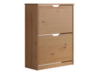 Mestre shoe cabinet with 2 honey-colored door slams. ZLNW21361