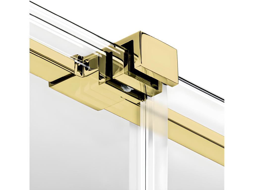 Ligniva 150x90cm sliding shower enclosure, gold, front access QAPH93194