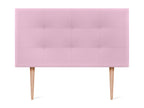 Dekonao Faux Leather Upholstered Headboard 95x115cm with Legs for 90cm Beds - Pink SZAX32568