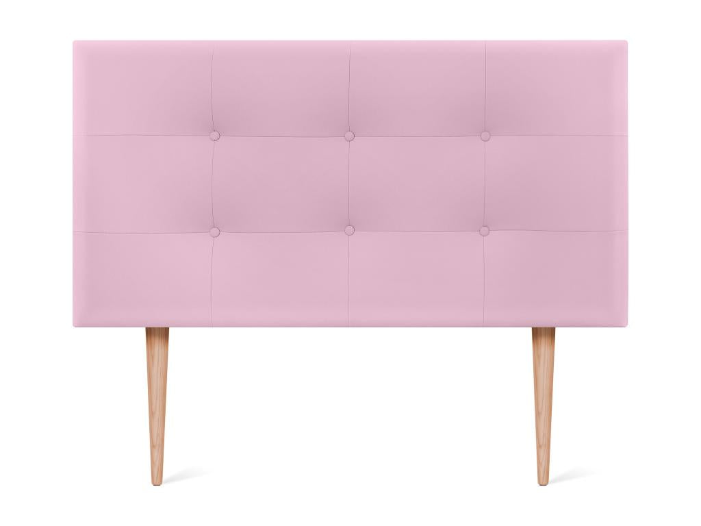 Dekonao Faux Leather Upholstered Headboard 95x115cm with Legs for 90cm Beds - Pink SZAX32568