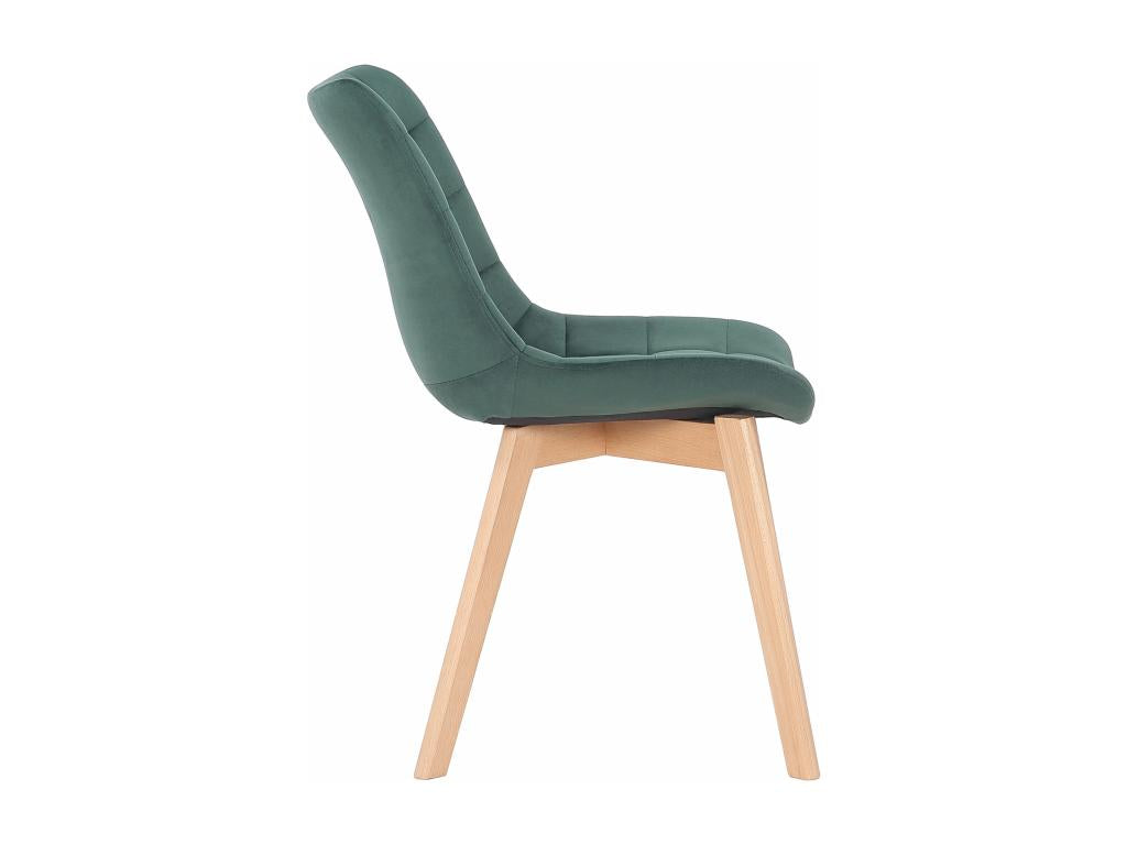 Dining chair - Velvet / Black - Green - Passaic VWHC57462
