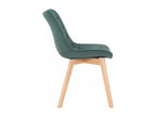Dining chair - Velvet / Black - Green - Passaic VWHC57462