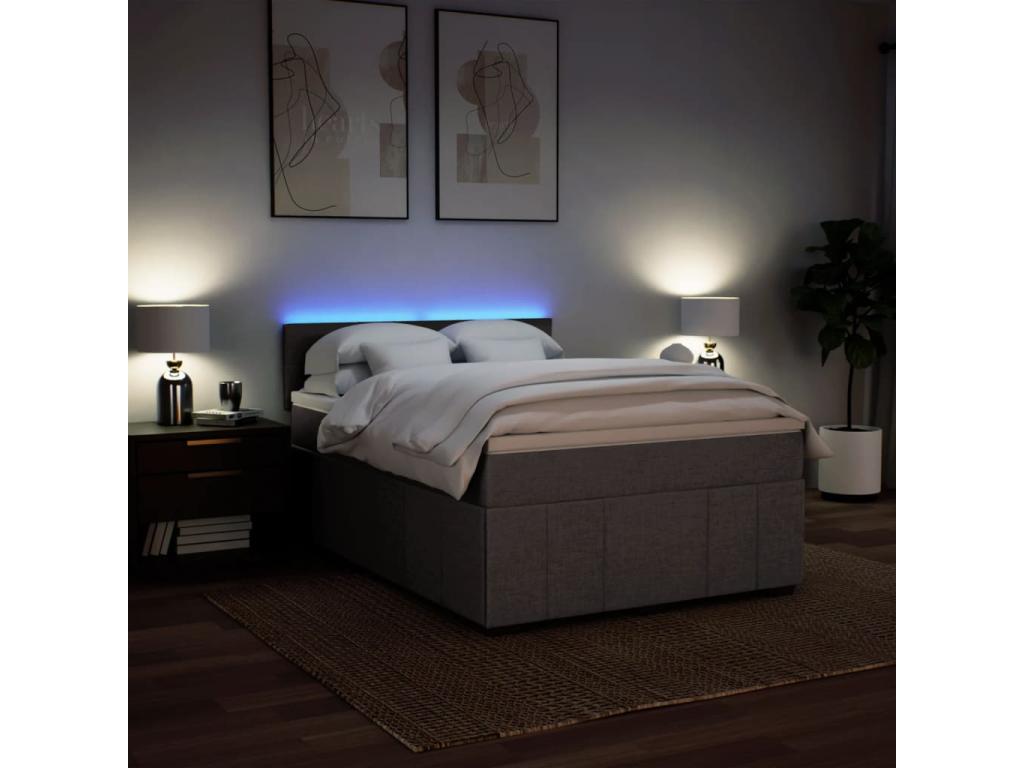 Ligniva bed base with Ligniva mattress 140x200 cm Fabric DECZ72440