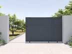 Ligniva LPXL43701 Anthracite Louvered Aluminum Sliding Gate W416 x H180 cm