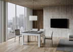 Extendable table 90x120/180 cm Bibi Mix Anthracite top with white finish frame TJDL43927