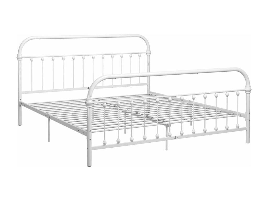 White Metal Bed Frame 180x200 cm QUTV13814