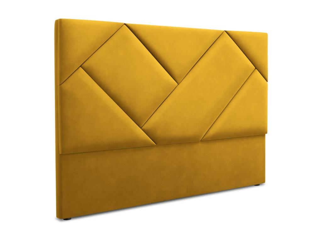 Ligniva - Ligniva Headboard 180x120cm in Yellow Velvet - 180x8x120cm TMIL68891