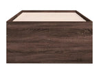 Daybed with drawers, brown oak, 90x190 cm, engineered wood, JCQU41964