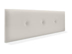 Dekonao Smooth Faux Leather Headboard with Buttons 135x50cm for 120/135cm Beds - Bone White HRMX71113