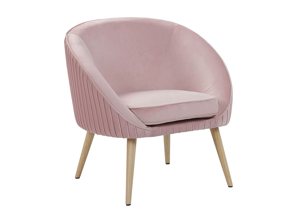 Dekonao Armchair in Pink Velvet VKEJ32617