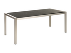 Garden table, synthetic materials, black/silver, Dekonao MGED86513