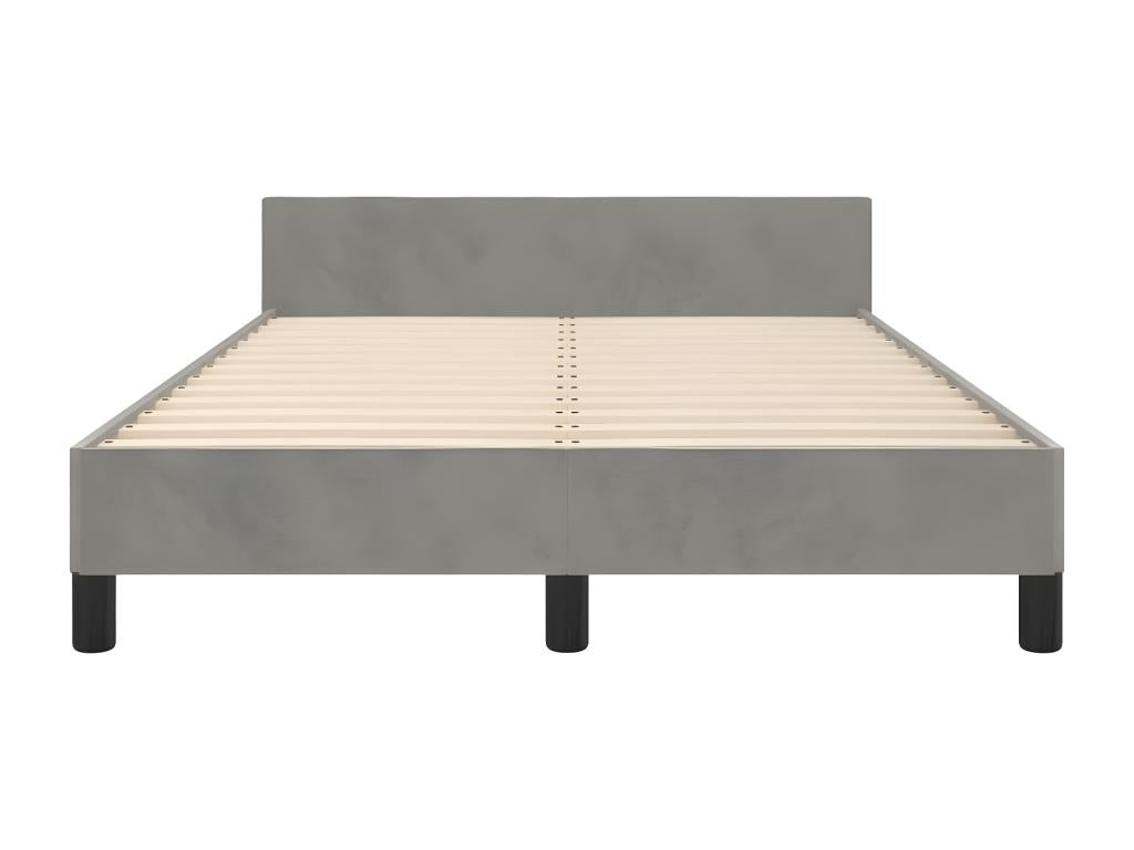 Bed frame with headboard, light grey, 120x200 cm, XSIF28934