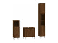 3-piece bathroom cabinet set, brown oak finish, HIXM67830