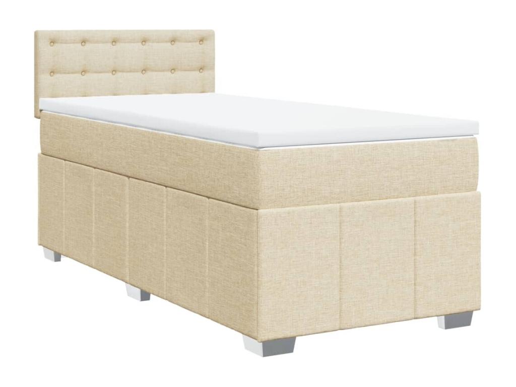 Dekonao bed base with mattress, Cream 90x200 cm, Fabric BUJC98424