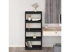 Black Bookshelf/Room Divider 60x30x135.5 cm Solid Pine EBKX57204