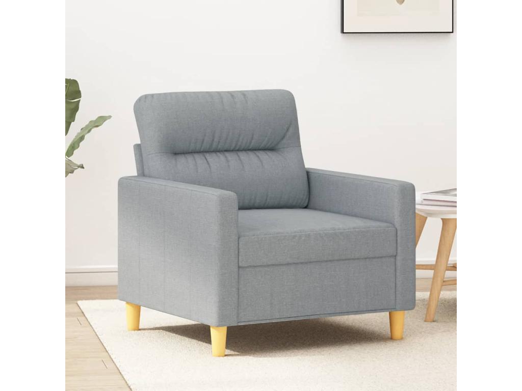 Light Grey Armchair 60 cm Fabric UQNS78480