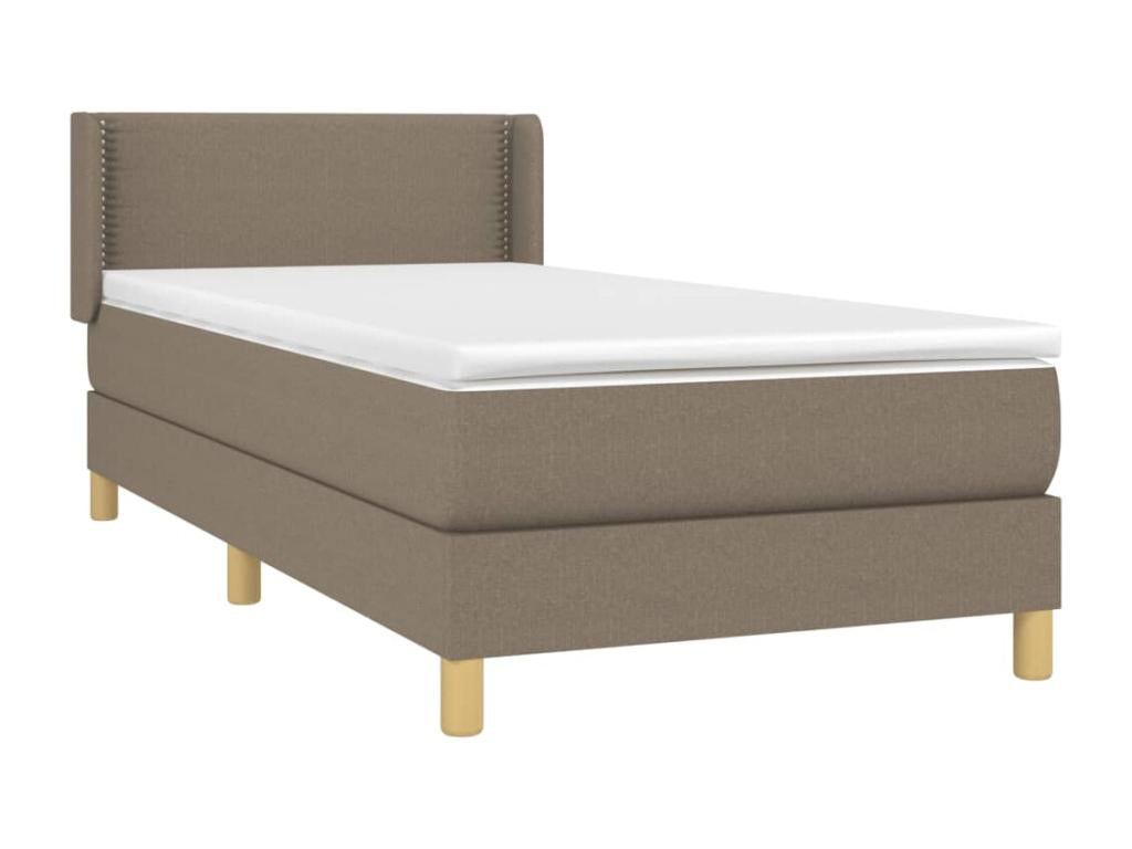 Upholstered bed base with Ligniva mattress 100x200 cm Fabric RLBP24311