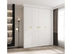 Ligniva 1 245.5/190/50 4-door wardrobe, white/gold, PUGH67884
